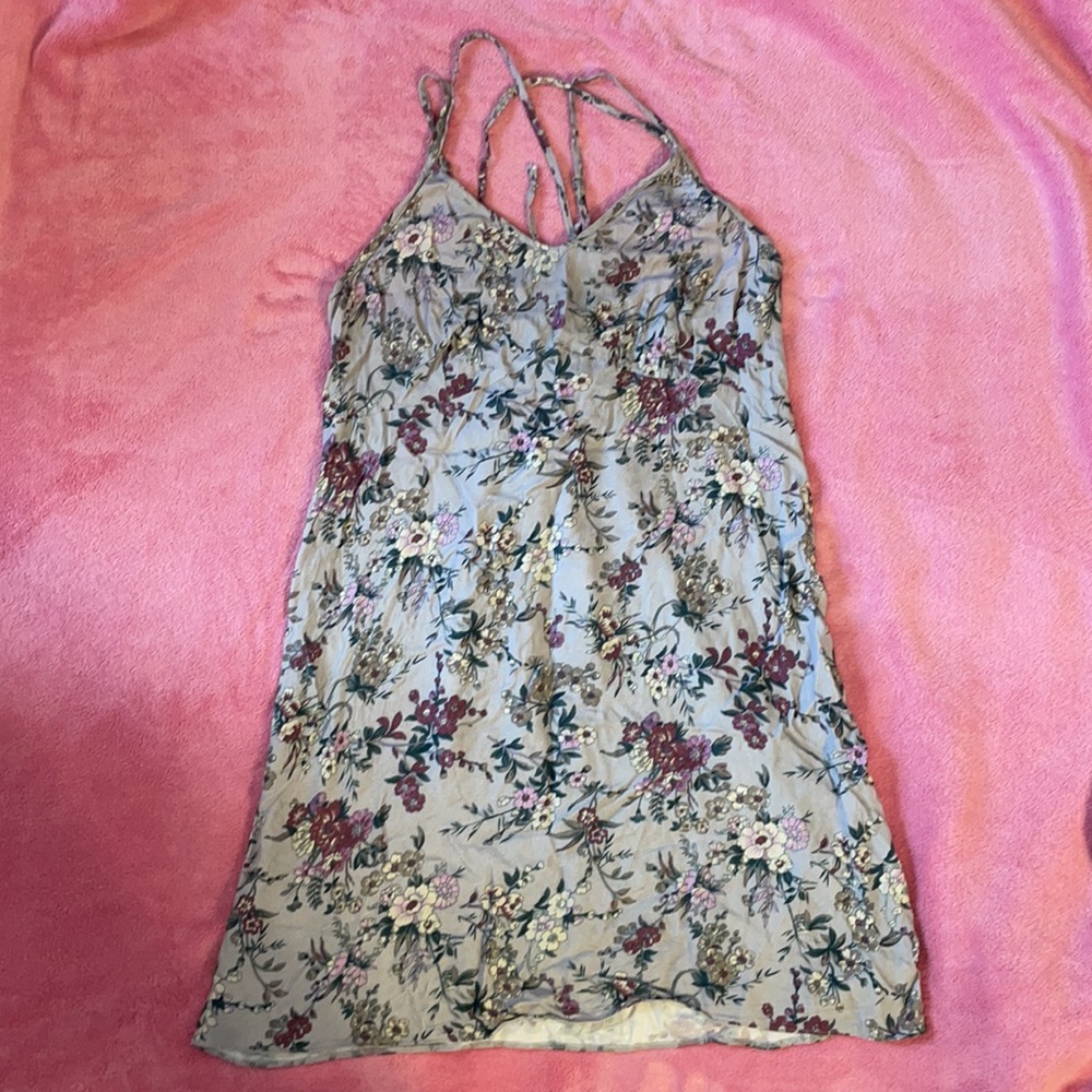 Purple floral dress